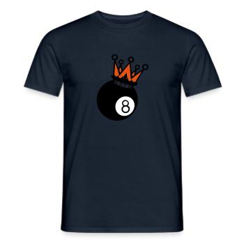 crown king crown Billiards1 - Men's T-Shirt - navy - Front - AI Model Male 178 light (178cm)
