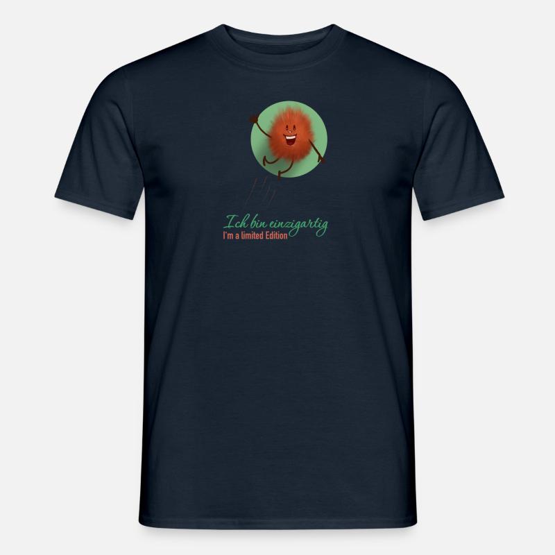 Spruch (deutsch): Ich bin einzigartig - Männer T-Shirt - Navy