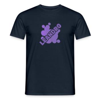 Haustier für Leandro Vorname Tier - Männer T-Shirt - Navy - Vorne - AI Model Male 178 light (178cm)