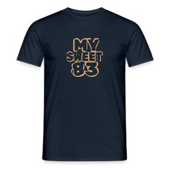 83 - Men's T-Shirt - navy - Front - AI Model Male 178 light (178cm)