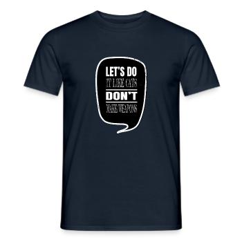 heart hippy statement anti war peace for paris - Männer T-Shirt - Navy - Vorne - AI Model Male 178 light (178cm)