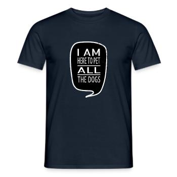 Geek Beagle père heureux idée de présent - T-shirt homme - marine - Devant - AI Model Male 178 light (178cm)