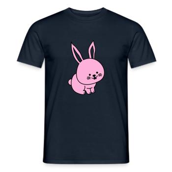 hare - Mænd T-shirt - marineblå - Foran - AI Model Male 178 light (178cm)