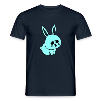 hase comic cool - Männer T-Shirt - Navy - Vorne - AI Model Male 178 light (178cm)
