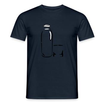 Milk Bottle Glass - Men's T-Shirt - navy - Front - AI Model Male 178 light (178cm)