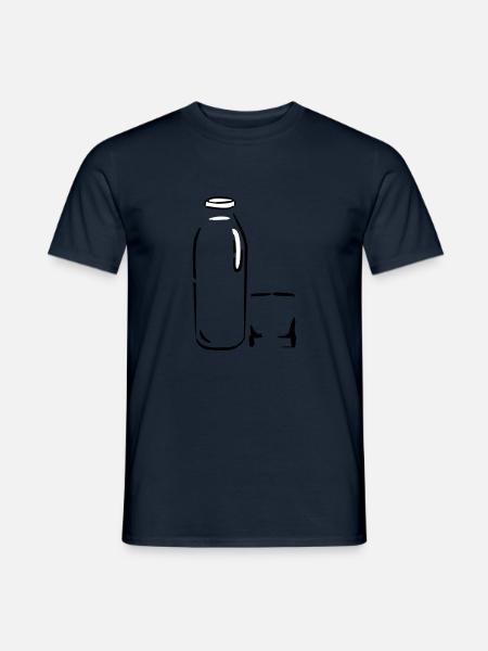 Milk Bottle Glass - Men's T-Shirt - navy