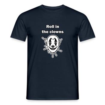 Gruseliger Clown Illustration - Rolle in den Clowns - Männer T-Shirt - Navy - Vorne - AI Model Male 178 light (178cm)