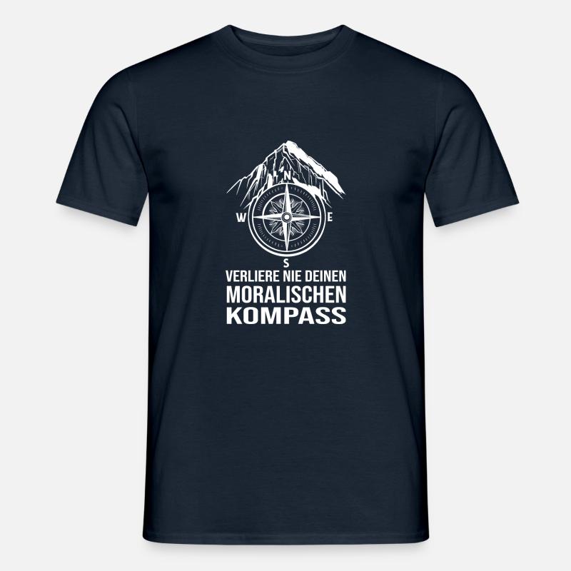 Moralischer Kompass - Männer T-Shirt - Navy