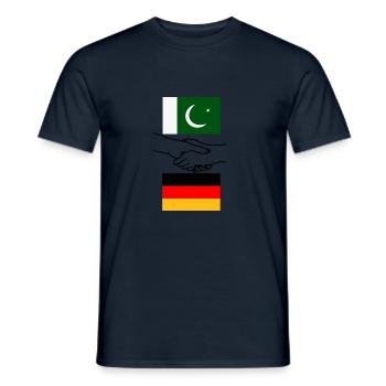 Pakistan & Deutschland - Männer T-Shirt - Navy - Vorne - AI Model Male 178 light (178cm)