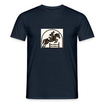 Équitation 1 - T-shirt homme - marine - Devant - AI Model Male 178 light (178cm)