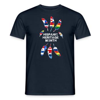 Hispanic Heritage Month,hispanic,feathers,latino - Männer T-Shirt - Navy - Vorne - AI Model Male 178 light (178cm)