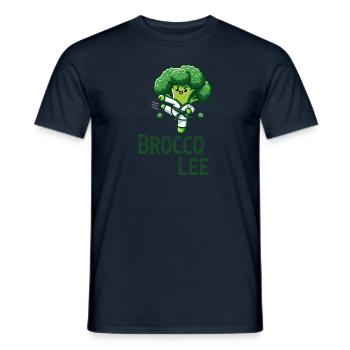 Broccoli Martial Arts Master Brocco Lee - Men's T-Shirt - navy - Front - AI Model Male 178 light (178cm)