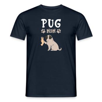 Mops Mama Hund Hund Besitzer Geschenk Hund Mama - Männer T-Shirt - Navy - Vorne - AI Model Male 178 light (178cm)