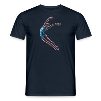Gymnastique Fille - T-shirt homme - marine - Devant - AI Model Male 178 light (178cm)