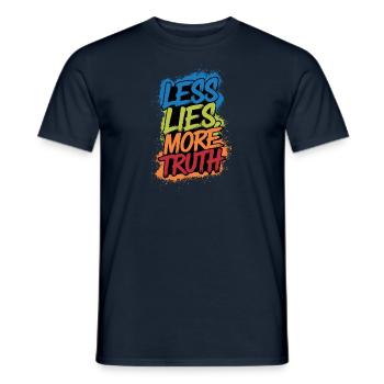 Les lies more truth - T-shirt homme - marine - Devant - AI Model Male 178 light (178cm)