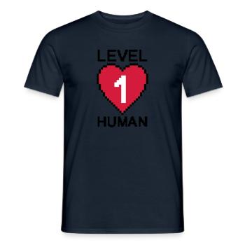 Herz Level 1 - Männer T-Shirt - Navy - Vorne - AI Model Male 178 light (178cm)