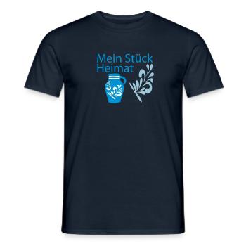 Mein Stück Heimat Bembel - Männer T-Shirt - Navy - Vorne - AI Model Male 178 light (178cm)