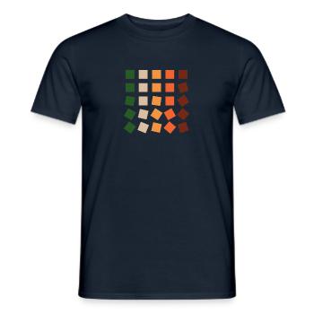 Retro Quadrate - Squares Retro Style - Männer T-Shirt - Navy - Vorne - AI Model Male 178 light (178cm)
