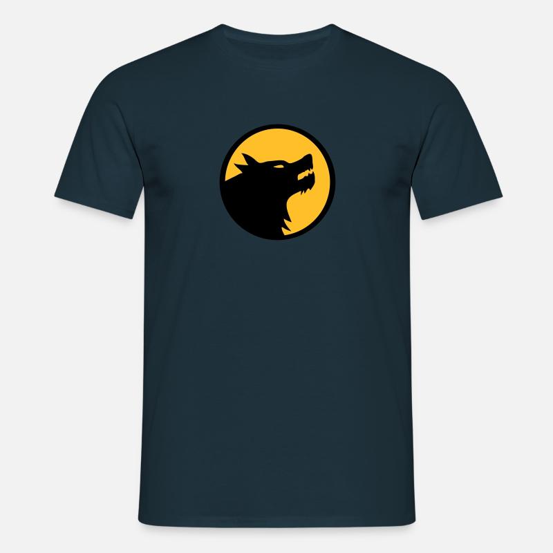 wolf_11a2c - Men's T-Shirt - navy