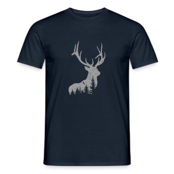 Cerf - T-shirt homme - marine - Devant - AI Model Male 178 light (178cm)