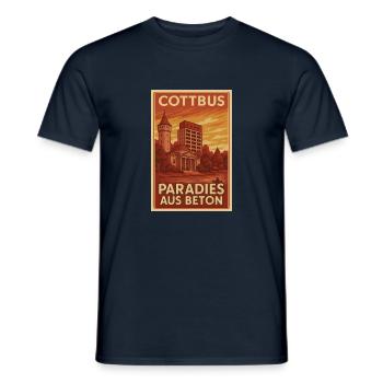 COTTBUS - Männer T-Shirt - Navy - Vorne - AI Model Male 178 light (178cm)