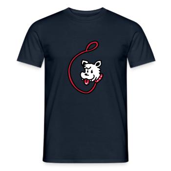 Laisse pour chien 3 - T-shirt homme - marine - Devant - AI Model Male 178 light (178cm)