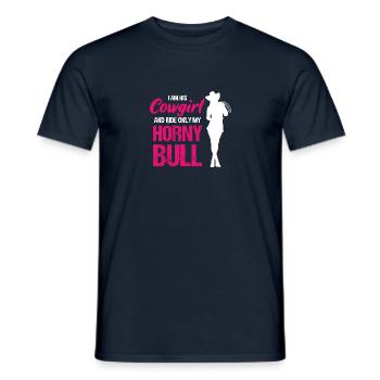 Wild West Western Rodeo Bull Riding Cowboy - Men's T-Shirt - navy - Front - AI Model Male 178 light (178cm)