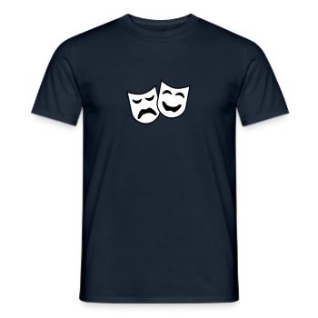 theater_2c - Men's T-Shirt - navy - Front - AI Model Male 178 light (178cm)