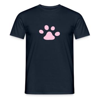 Right cat paw right cat paw jelly beans - Men's T-Shirt - navy - Front - AI Model Male 178 light (178cm)