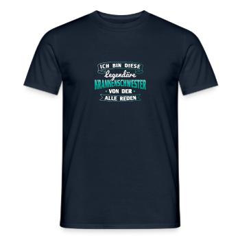 Pflegekraft Krankenpflege Krankenschwester - Männer T-Shirt - Navy - Vorne - AI Model Male 178 light (178cm)