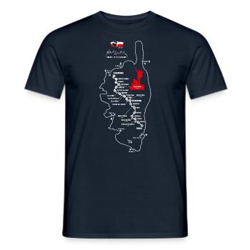 Wandern Korsika GR 20 Karte GR20 Korsika Wandern GR20 - Männer T-Shirt - Navy - Vorne - AI Model Male 178 light (178cm)