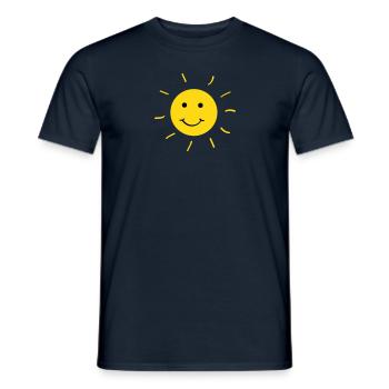 Fröhliche Sonne - T-shirt homme - marine - Devant - AI Model Male 178 light (178cm)