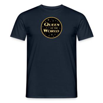 Queen of the World Kreislogo - Männer T-Shirt - Navy - Vorne - AI Model Male 178 light (178cm)