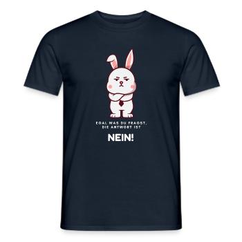 Le lapin dit non ! - T-shirt homme - marine - Devant - AI Model Male 178 light (178cm)