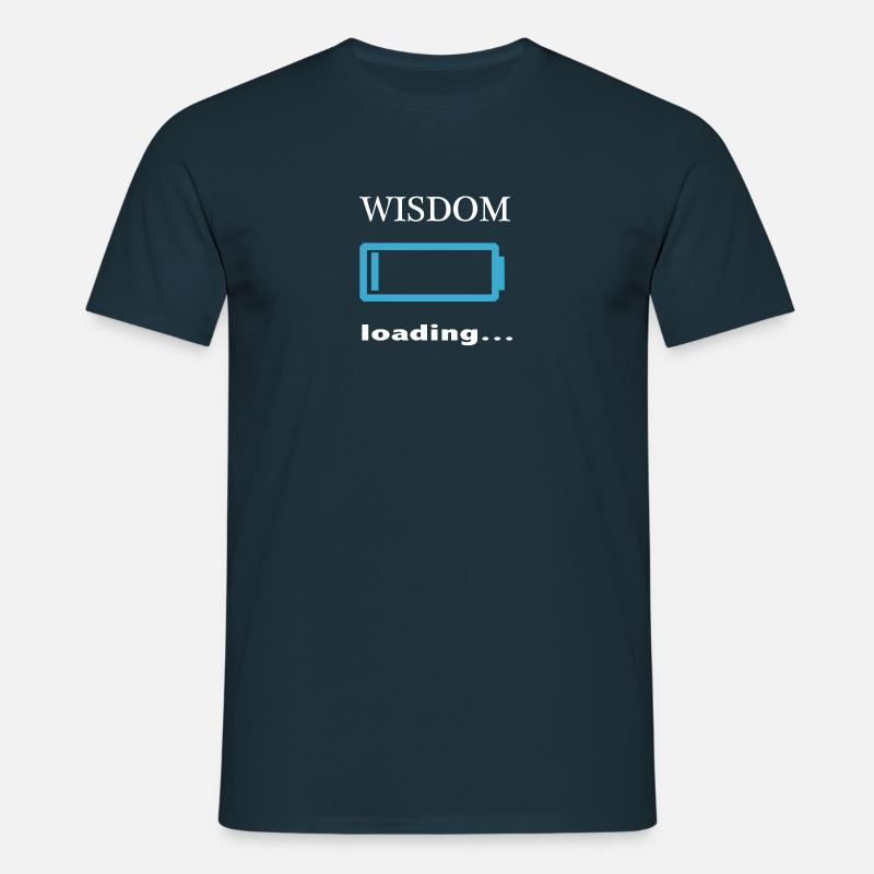 wisdom loading... - Männer T-Shirt - Navy
