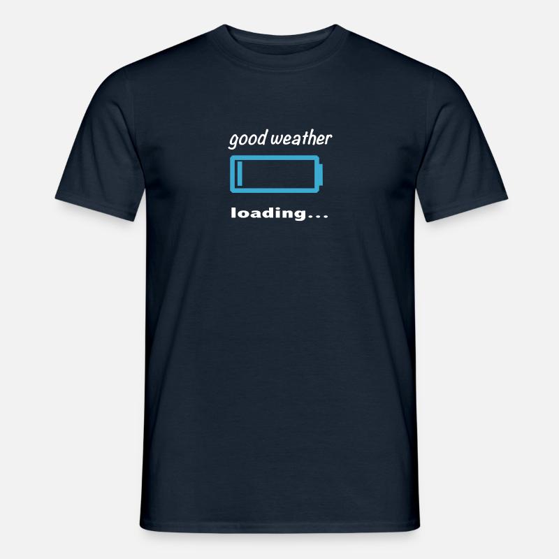 good weather loading... - Männer T-Shirt - Navy