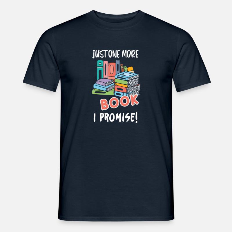 Bare en bog mere - jeg lover det - bogorm - Mænd T-shirt - marineblå