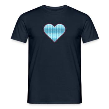 Bayrisches Herz als Patches - Männer T-Shirt - Navy - Vorne - AI Model Male 178 light (178cm)