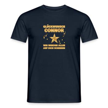 Kollegin Connor - Männer T-Shirt - Navy - Vorne - AI Model Male 178 light (178cm)