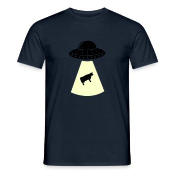 ufo kuh - Männer T-Shirt - Navy - Vorne - AI Model Male 178 light (178cm)
