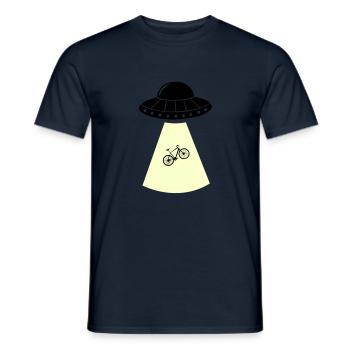 Vélo OVNI - T-shirt homme - marine - Devant - AI Model Male 178 light (178cm)