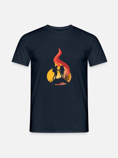Wanderung Bergsteiger Trekker - Männer T-Shirt - Navy