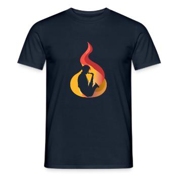 Wind Instrument Saxophone Saxophonist - Men's T-Shirt - navy - Front - AI Model Male 178 light (178cm)