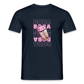 Boba Bear - Men's T-Shirt - navy - Front - AI Model Male 178 light (178cm)