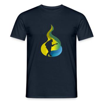 Gitarre Elektrogitarre Hardrock - Männer T-Shirt - Navy - Vorne - AI Model Male 178 light (178cm)
