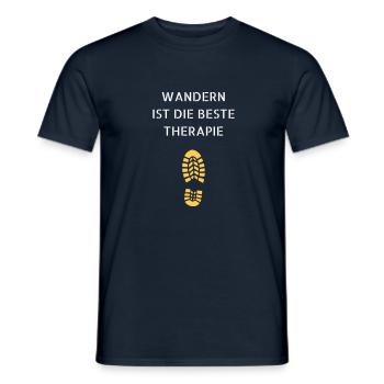 wandern - Männer T-Shirt - Navy - Vorne - AI Model Male 178 light (178cm)