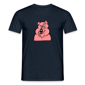 Waffen Sau - Männer T-Shirt - Navy - Vorne - AI Model Male 178 light (178cm)