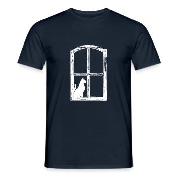 Cat - Men's T-Shirt - navy - Front - AI Model Male 178 light (178cm)