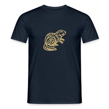Goldenes Eichhoernchen by N.J. Designs - Männer T-Shirt - Navy - Vorne - AI Model Male 178 light (178cm)
