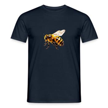 Bees Design Motif Honey Beekeeper Bee - Men's T-Shirt - navy - Front - AI Model Male 178 light (178cm)